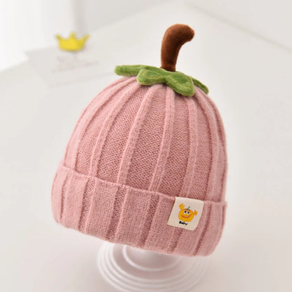 Bonnet d’Hiver Bébé Motif Citrouille – Chaud, Doux & Unisexe