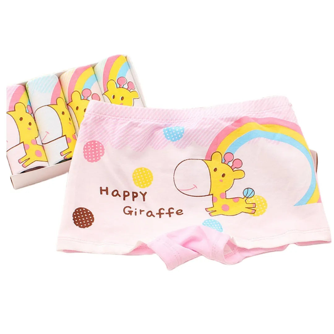 Lot de 4 Culottes Fille en Coton Doux – Confort Petit Trésor