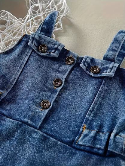 Robe Salopette en Jean pour Bébé Fille – Style Élégant et Confortable