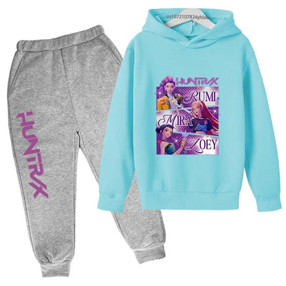 Ensemble Sweat à Capuche & Pantalon Enfant – Style K-Pop Demon Hunters (Ados)   14+