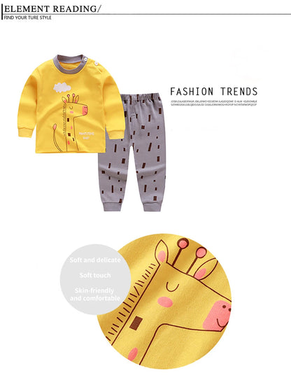 Ensemble pyjama bébé/enfant – Homewear doux – Motif cartoon – Confort quotidien