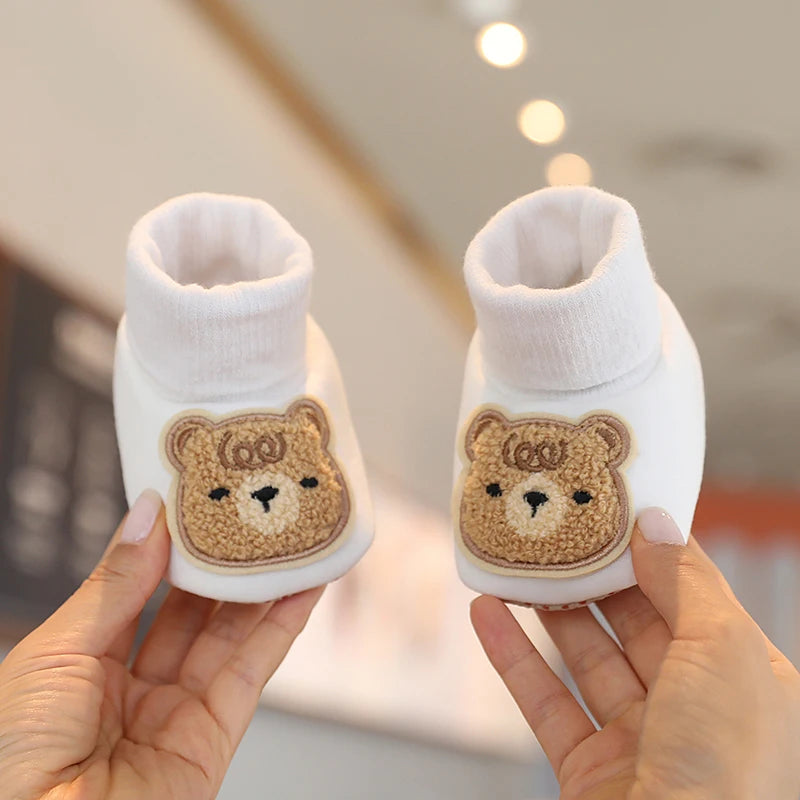Chaussons Bébé Hiver Antidérapants – Semelle Souple Coton | Garçon & Fille
