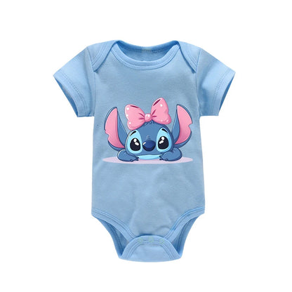 Body bébé 100 % coton – Onesie manches courtes, imprimé dessin animé, tenue d’été
