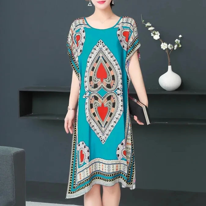 Robe de maternité bohème chic – Confort & élégance