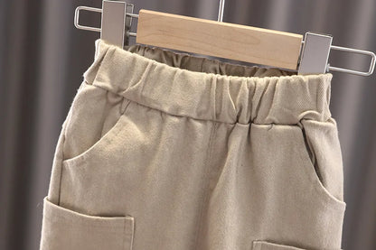 Ensemble Garçon 3 Pièces Chic Décontracté – Chemise à Carreaux, Gilet & Pantalon