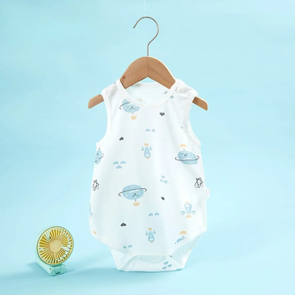 Barboteuse Bébé Coton Doux – Combinaison Été Sans Manches