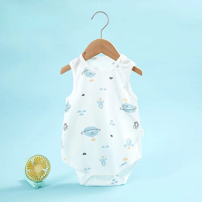 Barboteuse Bébé Coton Doux – Combinaison Été Sans Manches