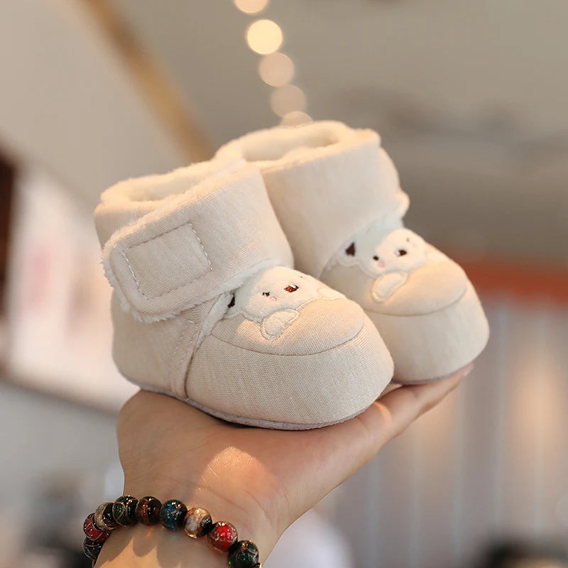 Chaussons Bébé Hiver Antidérapants – Semelle Souple Coton | Garçon & Fille
