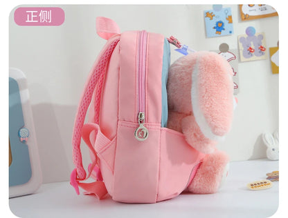 Sac à Dos Enfant Lapin 3D – Cartable Mignon et Doux pour Maternelle