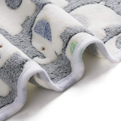 Cute Elephant Baby Blanket Newborn Swaddle Wrap Bedding Soft Warm Infant Quilt Coral Velvet Stroller Cover Babies Accessories