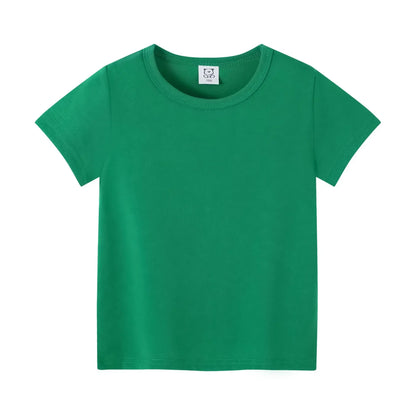 T-shirt d’été enfant unisexe en coton doux – Coupe classique