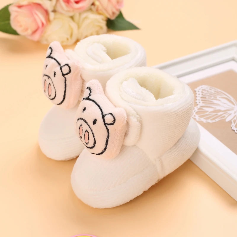 Chaussons Bébé Hiver Antidérapants – Semelle Souple Coton | Garçon & Fille