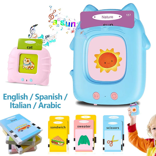 Machine d’Apprentissage Parlante avec Cartes Flash – Jouet Éducatif Multilingue pour Tout-Petits