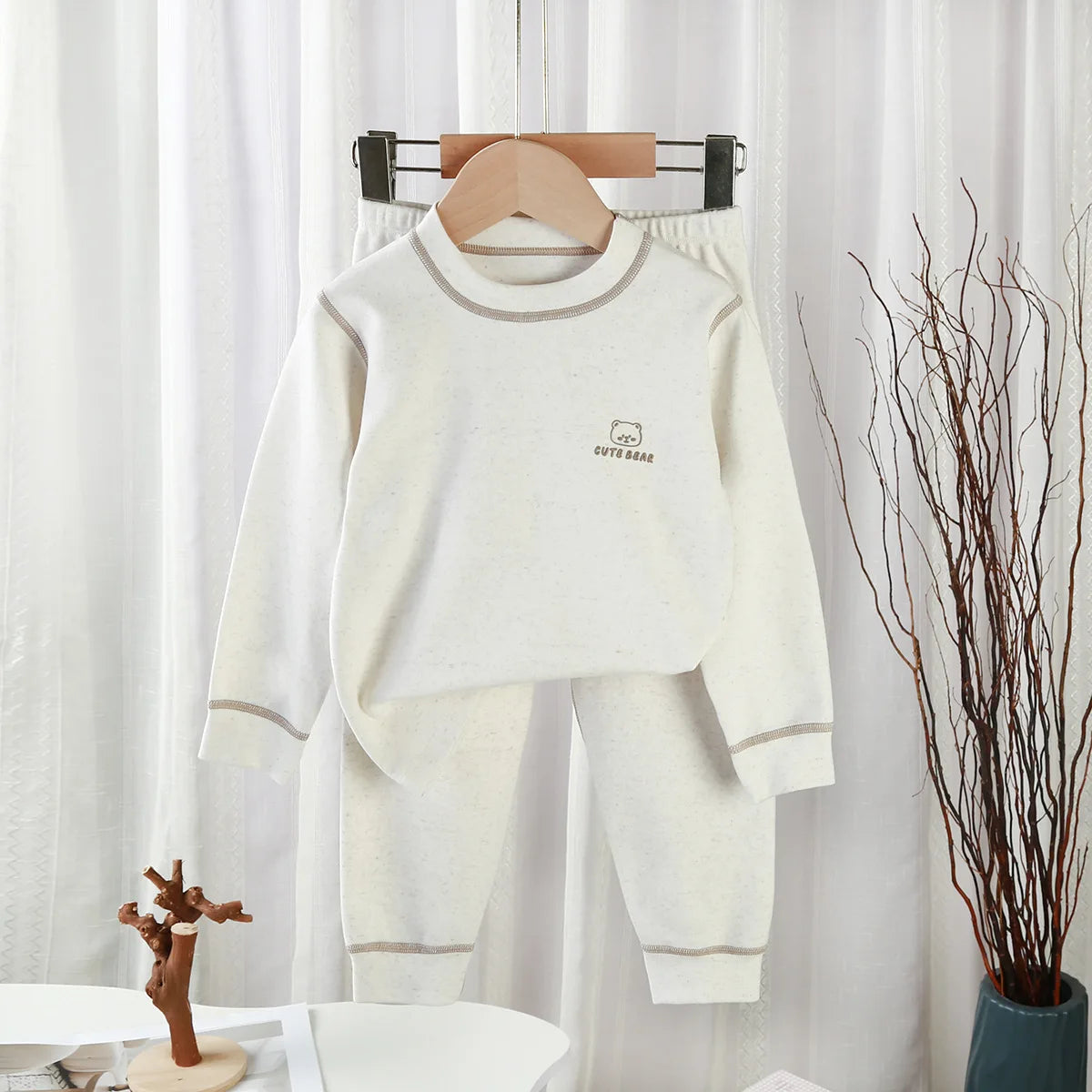 Ensemble Bébé Fille Doux & Élégant – Tenue Printemps Confort Maison