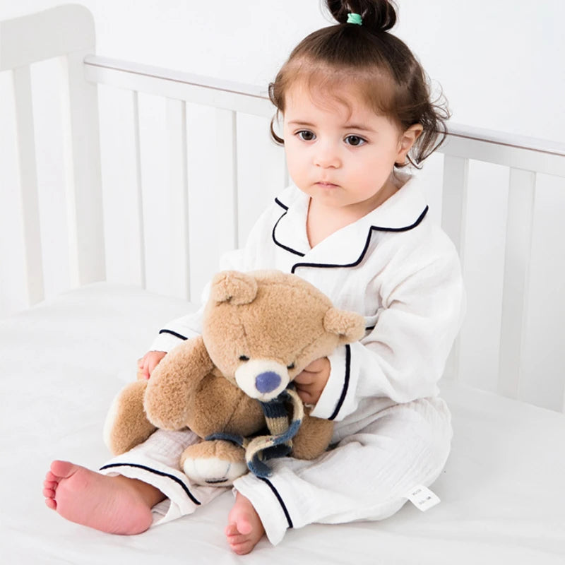 Barboteuse Bébé en Gaze à Manches Longues – Pyjama Doux Nouveau-Né