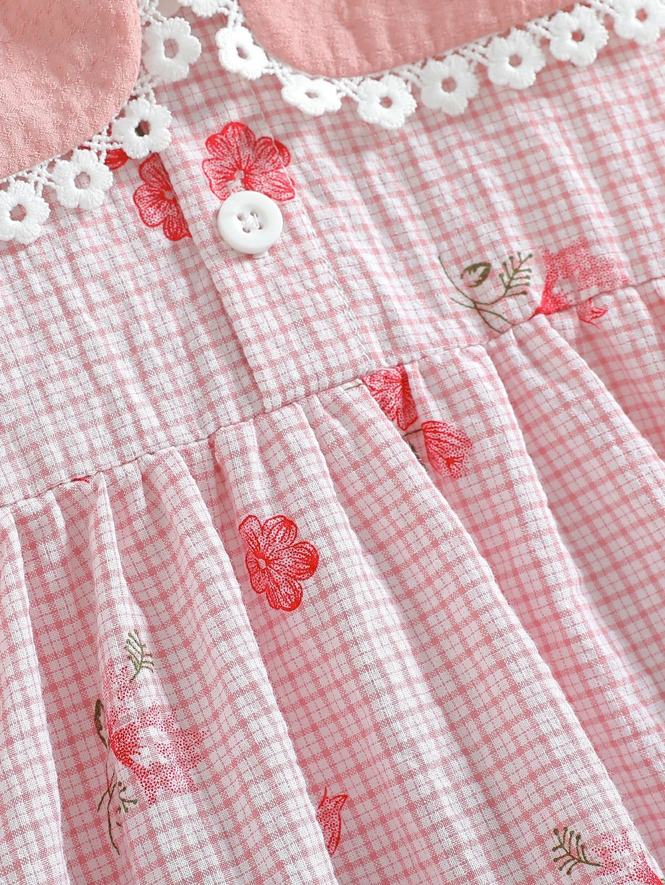 Robe rose imprimée – Fille (été)