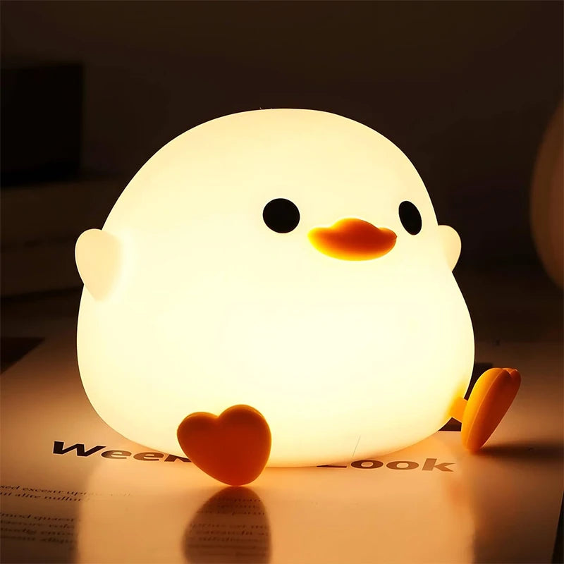 Veilleuse Canard Rechargeable – Lampe Bébé Douce à Intensité Variable