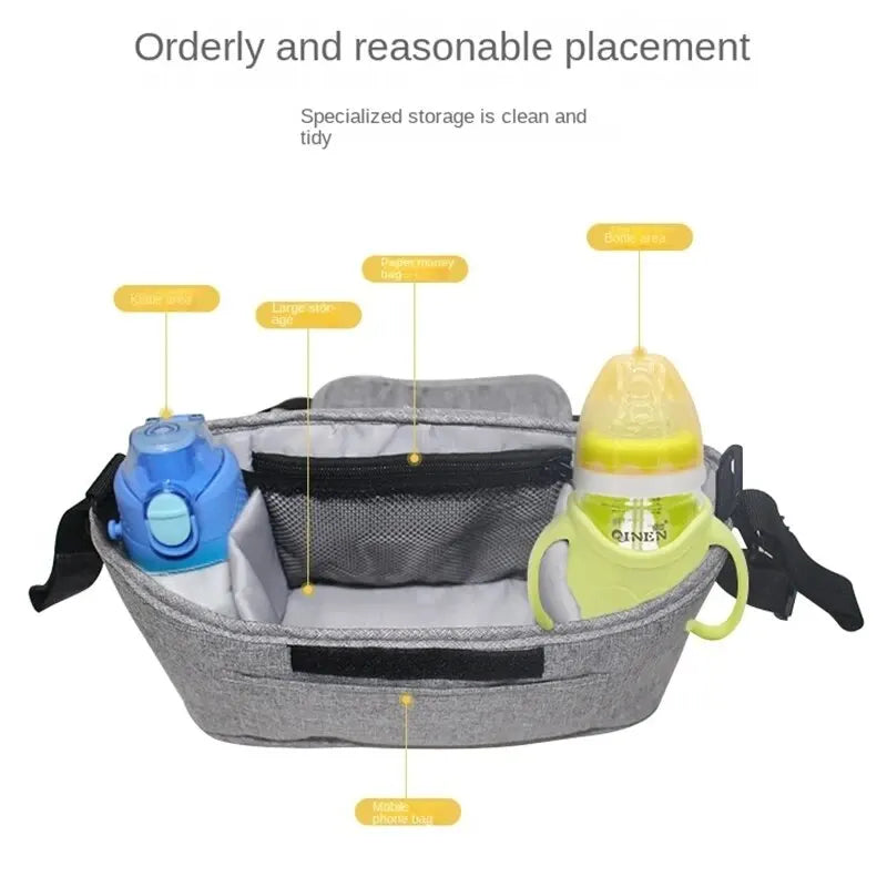 Sac Organisateur de Poussette Bébé – Sac de Rangement Universel pour Biberons et Accessoires