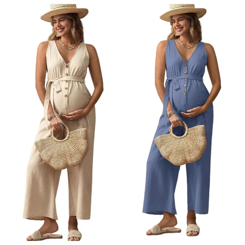 Combinaison de maternité élégante et confortable – Tenue grossesse légère pour future maman | Collection Maman