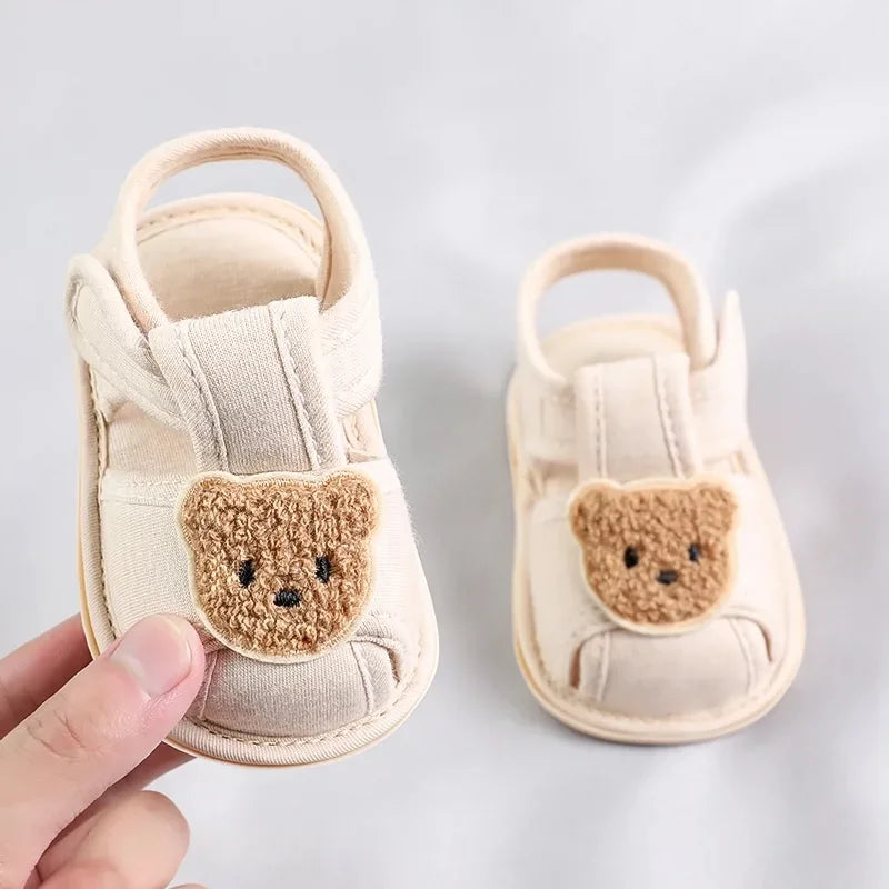 Sandales Bébé Premiers Pas – Semelle Souple & Motifs Animés (0–18 Mois)