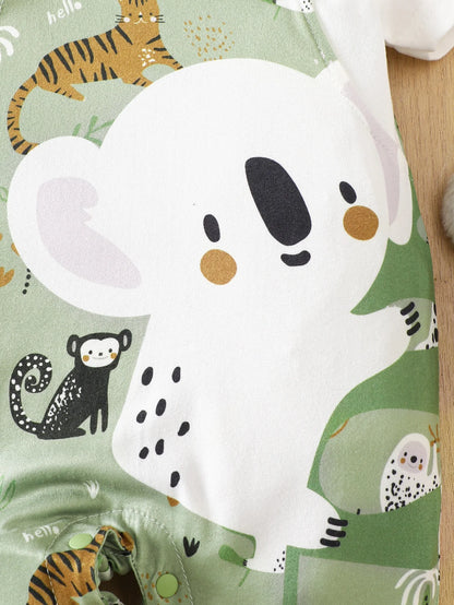 Combinaison Bébé Koala Imprimée – Tenue Décontractée 2 Pièces | Unisexe