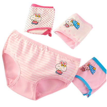 Lot de 4 Culottes Fille en Coton Doux – Confort Petit Trésor