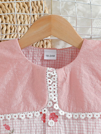 Robe rose imprimée – Fille (été)