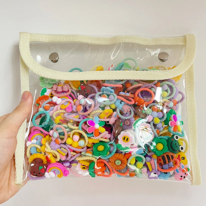 Lot d’Élastiques à Cheveux Enfants – Accessoires Cartoon Colorés