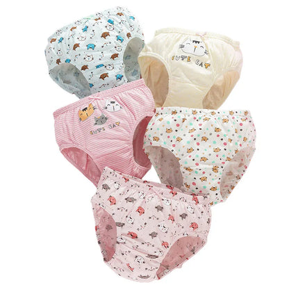 Lot de 5 Culottes Fille Licorne en Coton Doux – Confort Petit Trésor