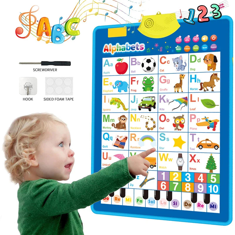 Tableau mural électronique alphabet anglais – ABC parlants & apprentissage musical 123