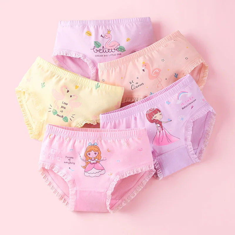 Lot de 4 Culottes Fille en Coton Doux – Confort Petit Trésor