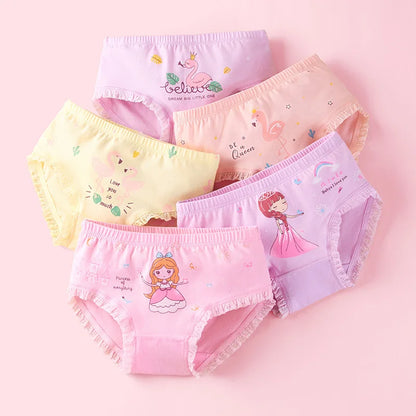 Lot de 4 Culottes Fille en Coton Doux – Confort Petit Trésor