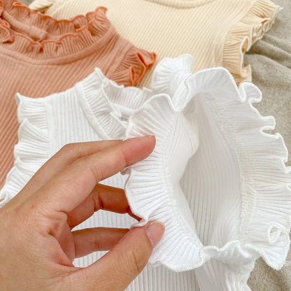 Ensemble bébé fille été 2 pièces – Body à volants 100 % coton & bloomer assorti