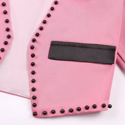 Robe Princesse Fille 2 Pièces (Robe + Veste) – Noir & Rose | Cérémonie, Anniversaire, Piano (5–14 ans)