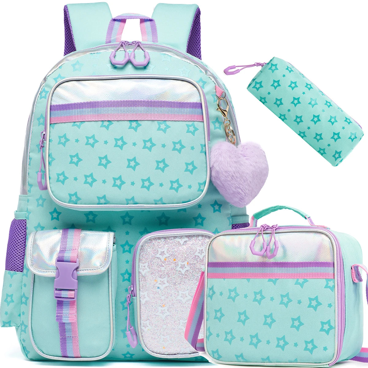 Sac à dos scolaire Meetbelfy pour filles – Cartable esthétique style preppy, sac à livres léger pour école primaire