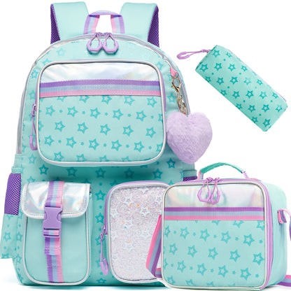 Sac à dos scolaire Meetbelfy pour filles – Cartable esthétique style preppy, sac à livres léger pour école primaire