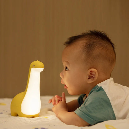 Veilleuse Dinosaure Magique pour Enfants – Lampe de Nuit LED Rechargeable, Lumière Douce & Sécurisée