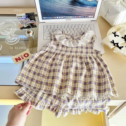 Robe Princesse Fleurie Bébé – Ensemble 2 Pièces Été
