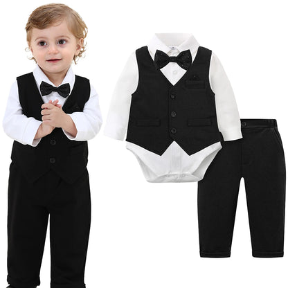 Ensemble cérémonie premium bébé garçon – Tenue habillée complète (noir)