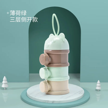 Boîte doseuse portable pour lait en poudre bébé – 3 ou 4 compartiments empilables, pratique pour sorties et voyages