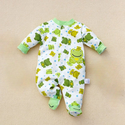 Barboteuse Bébé Grenouille 100% Coton – Pyjama Doux & Confortable pour Nouveau-Né
