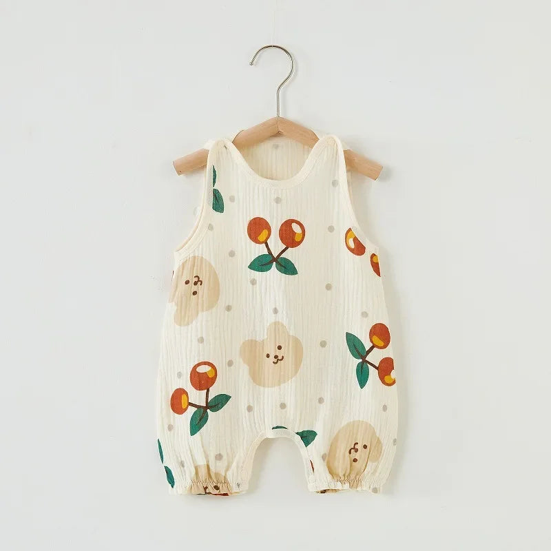 Barboteuse bébé imprimée ours – Combinaison douce et confortable pour nouveau-né