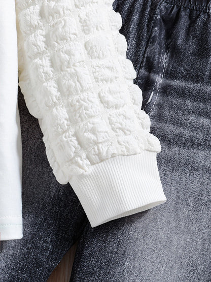 Ensemble Fille Tendance 2 Pièces – Haut Imprimé & Pantalon Stylé