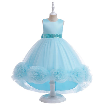Robe Princesse Fille Traîne Tulle – Cérémonie, Mariage, Anniversaire & Noël (2–10 ans)