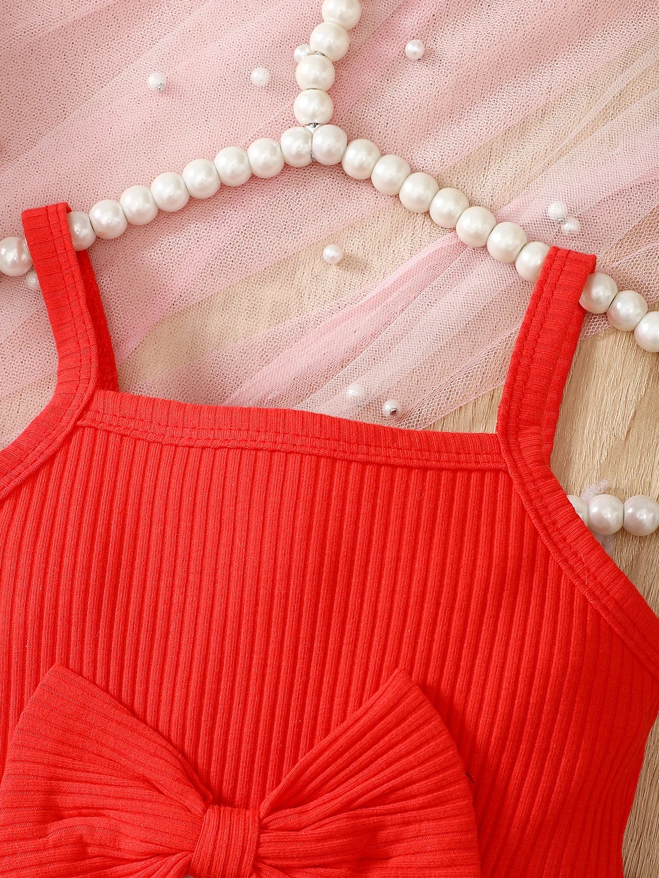 Robe d’été bébé fille à bretelles – Motif cœur et éléphant mignon