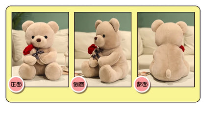 : Ours en Peluche Kawaii avec Roses – Cadeau Saint-Valentin