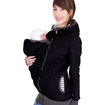 Veste kangourou de maternité – Sweat à capuche pour grossesse et portage bébé