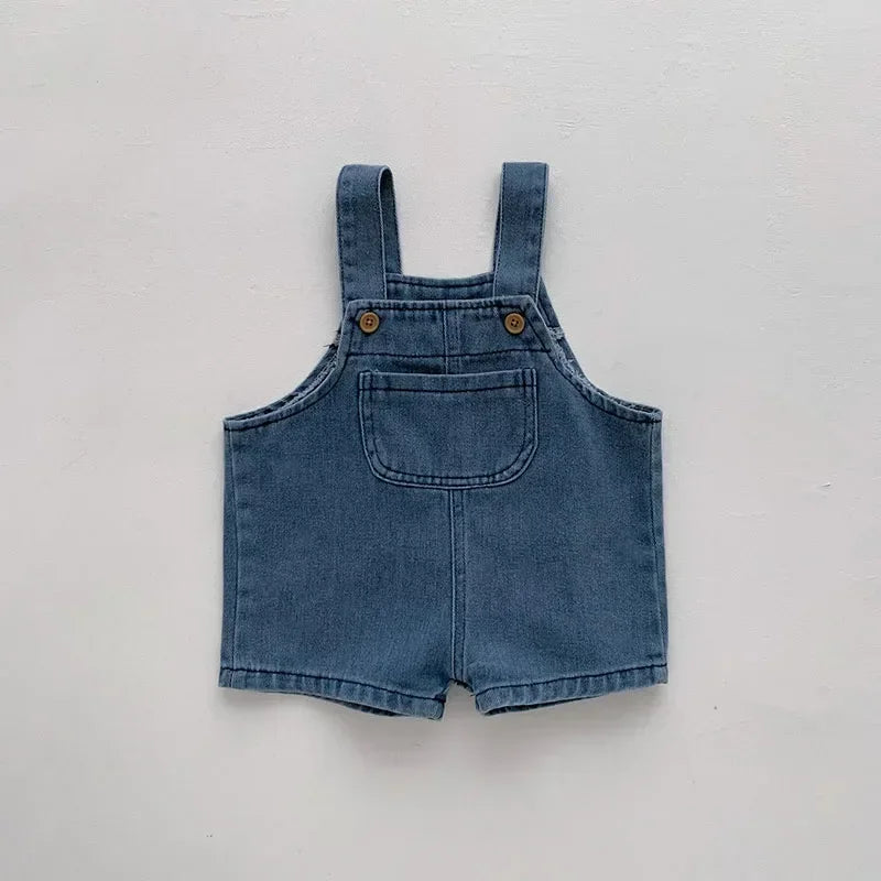 Ensemble bébé été 2 pièces – T-shirt en coton & salopette pantalon décontractée (0 à 3 ans)