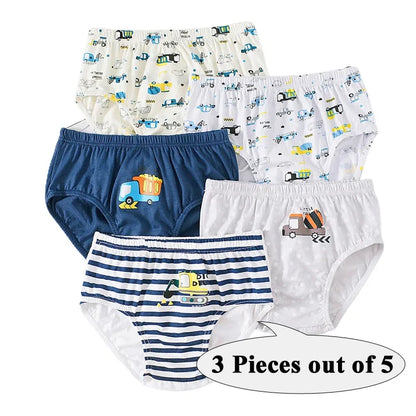 Lot de 3 Culottes Garçon en Coton Doux – Confort Petit Trésor