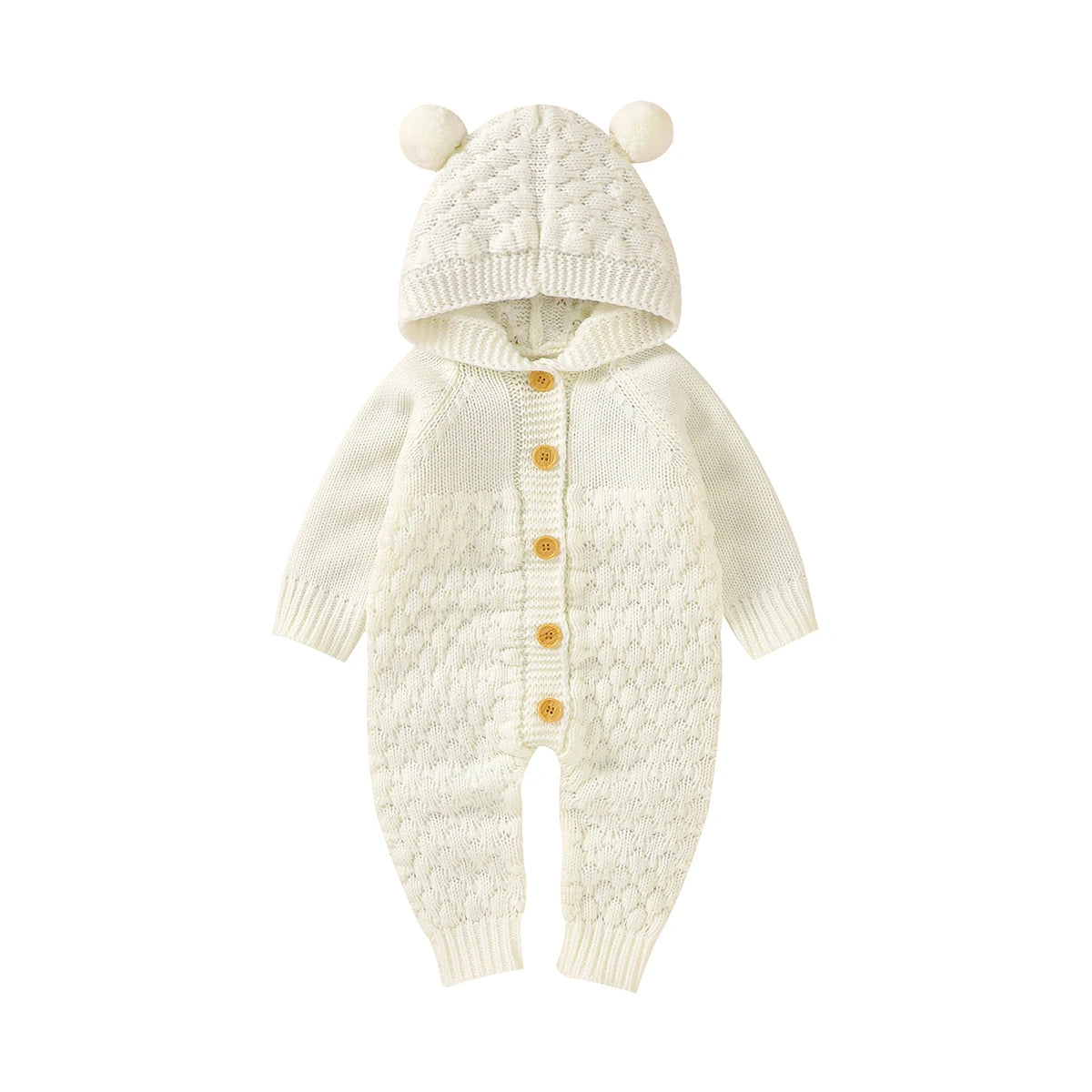 Barboteuse d'oreille 3D à manches longues pour bébés filles, combinaisons de batterie, tenues d'automne, vêtements en coton pour bébés, tenues de printemps, 0-24M